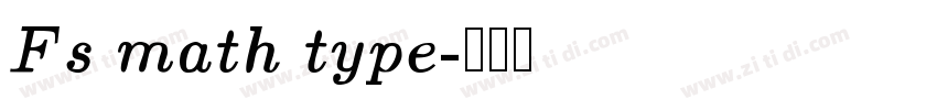 Fs math type字体转换